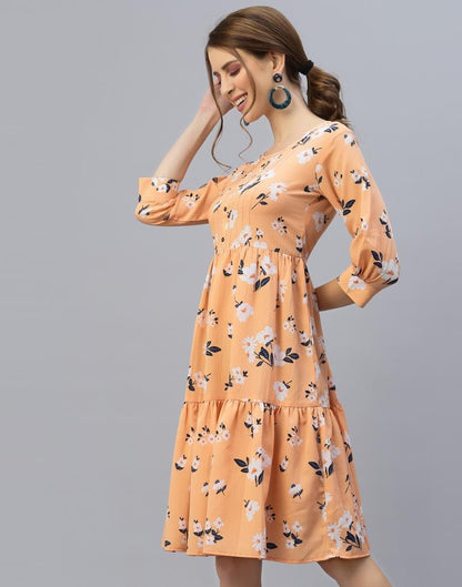 Peach Tiered Dress | Sudathi