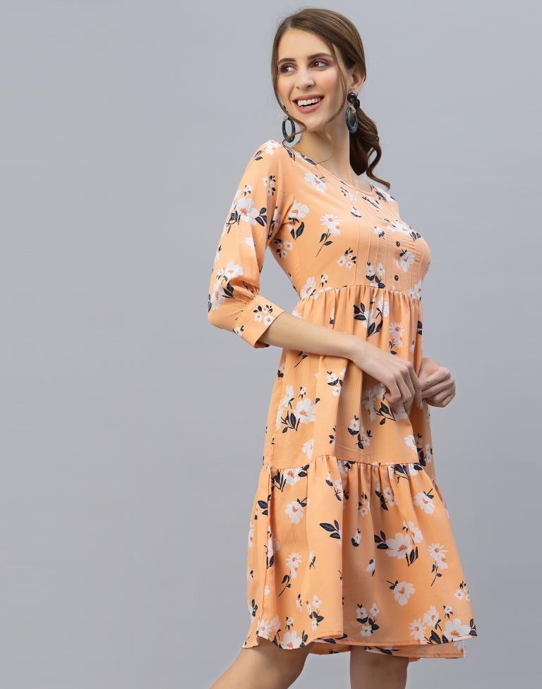 Peach Tiered Dress | Sudathi