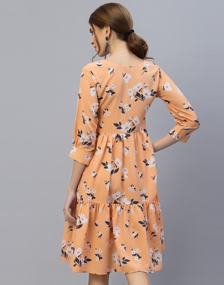 Peach Tiered Dress | Sudathi