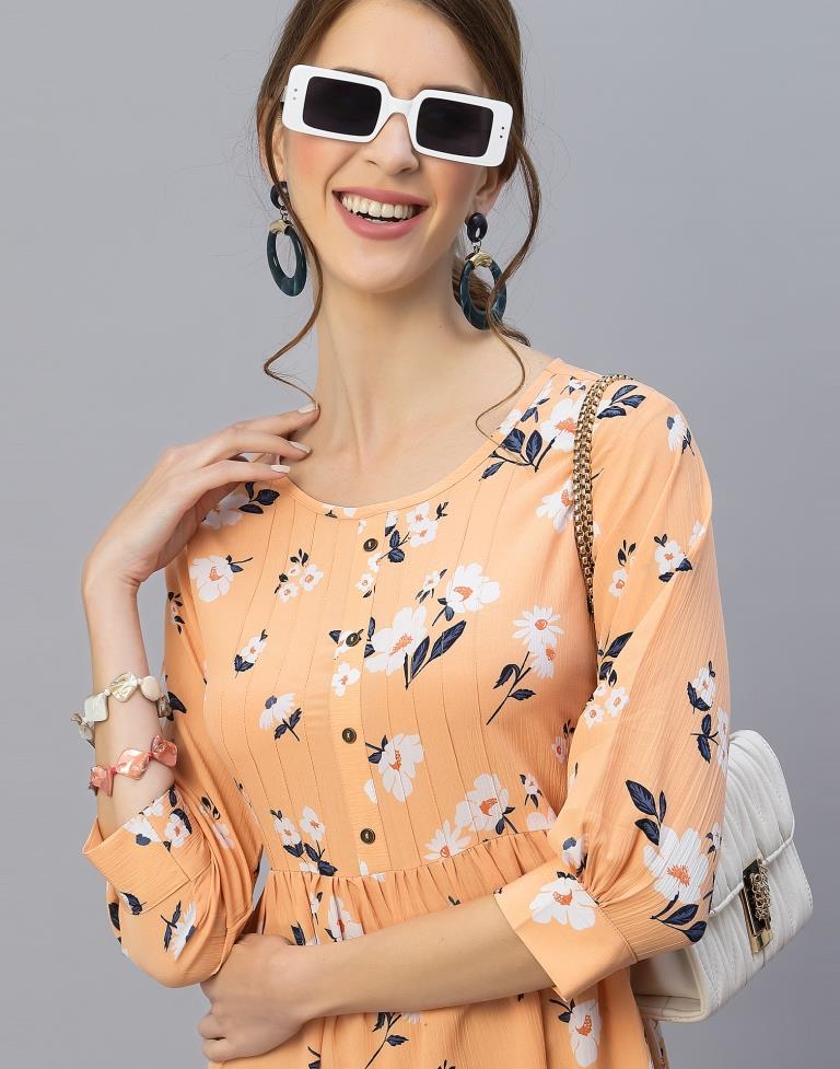 Peach Tiered Dress | Sudathi