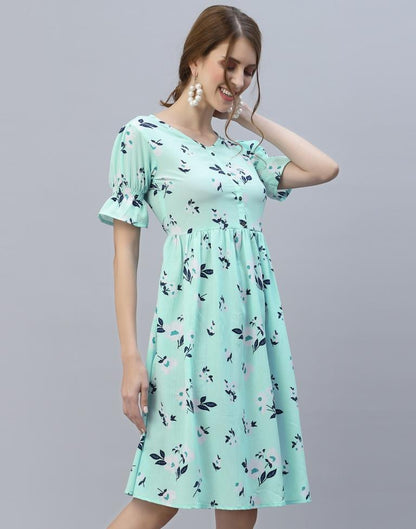 Sky Blue Tiered Dress | Sudathi