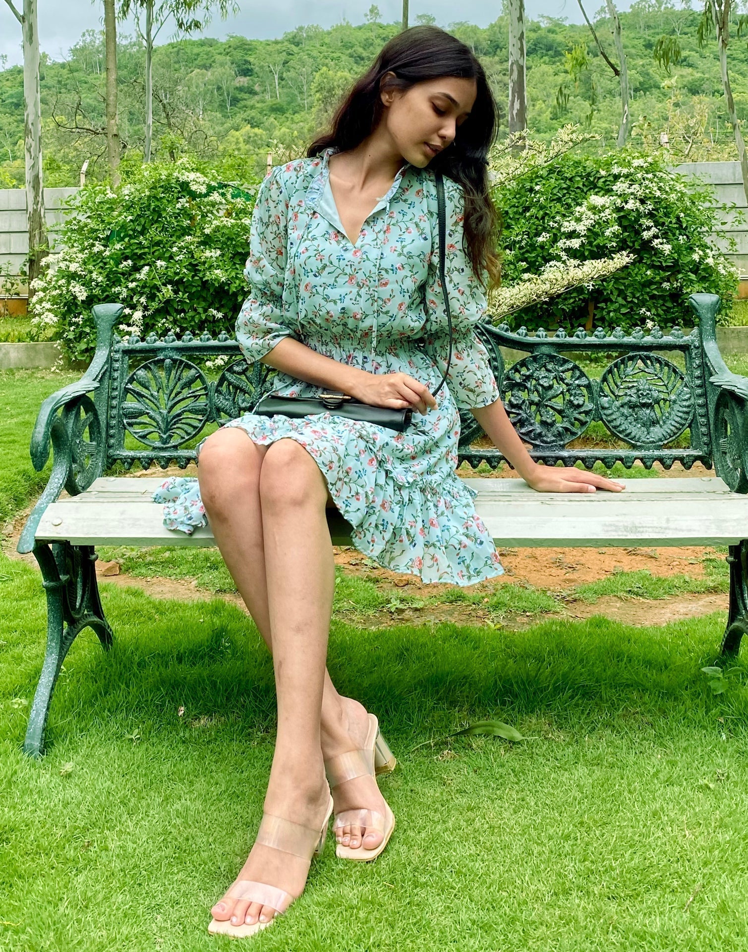 Light Green Tiered Dress | Sudathi