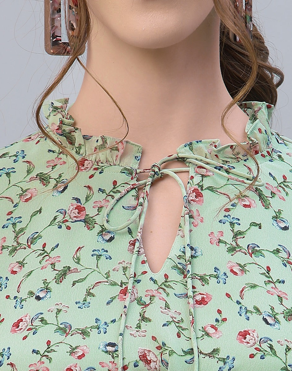 Light Green Tiered Dress | Sudathi