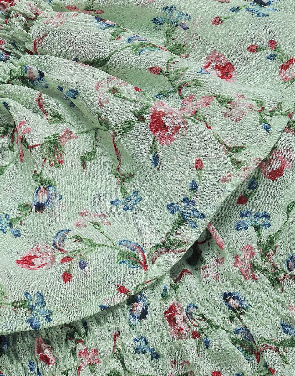 Light Green Tiered Dress | Sudathi
