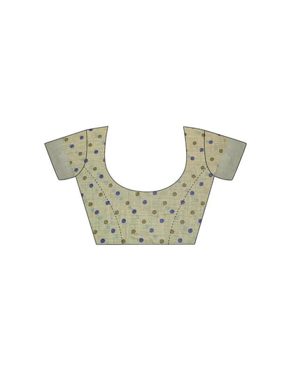 Pista Green Cotton Printed Saree