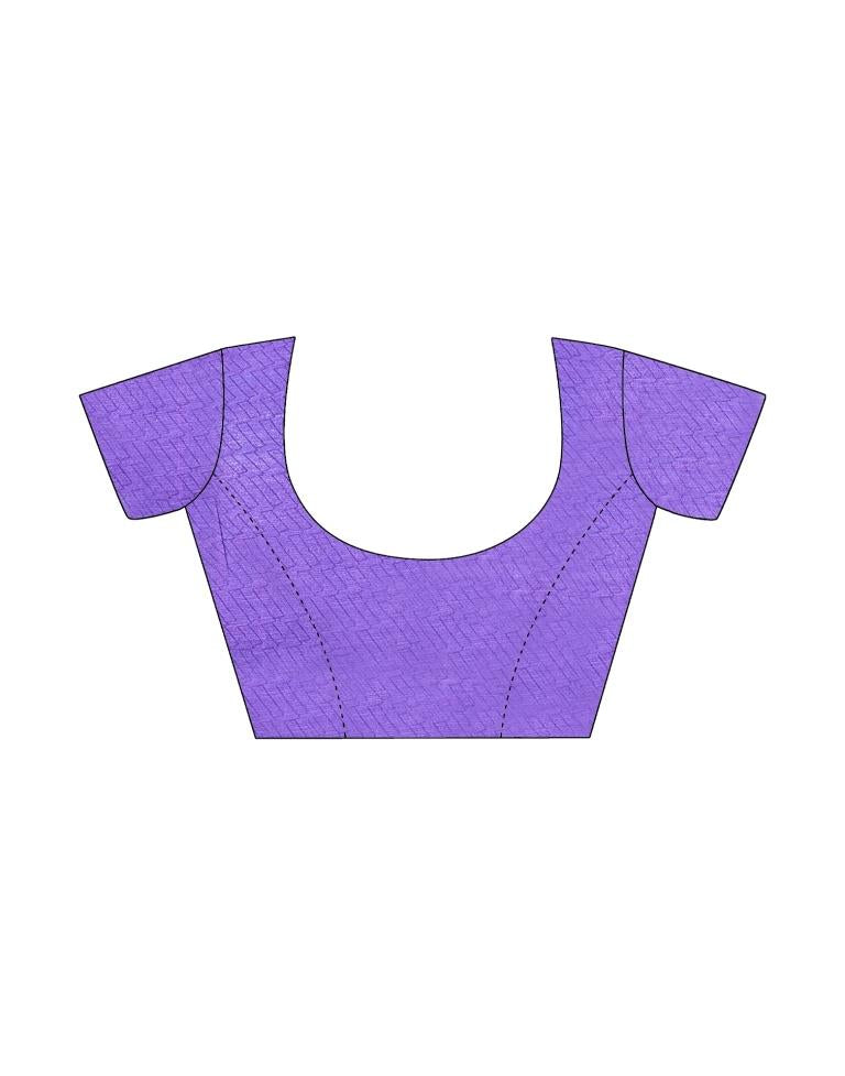 Purple Chiffon Printed Saree