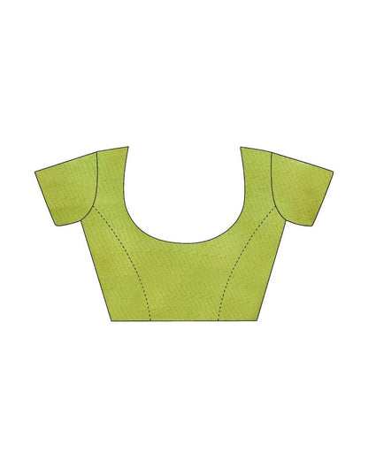 Parrot Green Chiffon Printed Saree