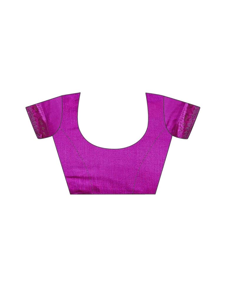 Purple Chiffon Printed Saree