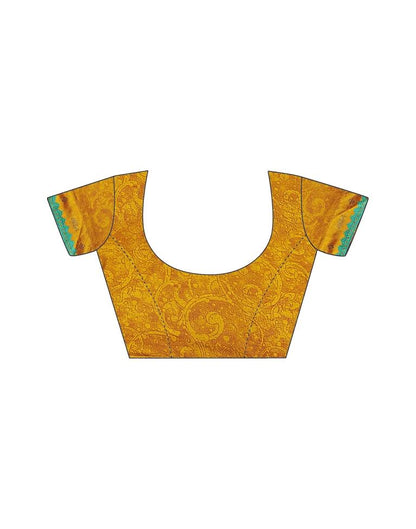 Turmeric Yellow Chiffon Printed Saree