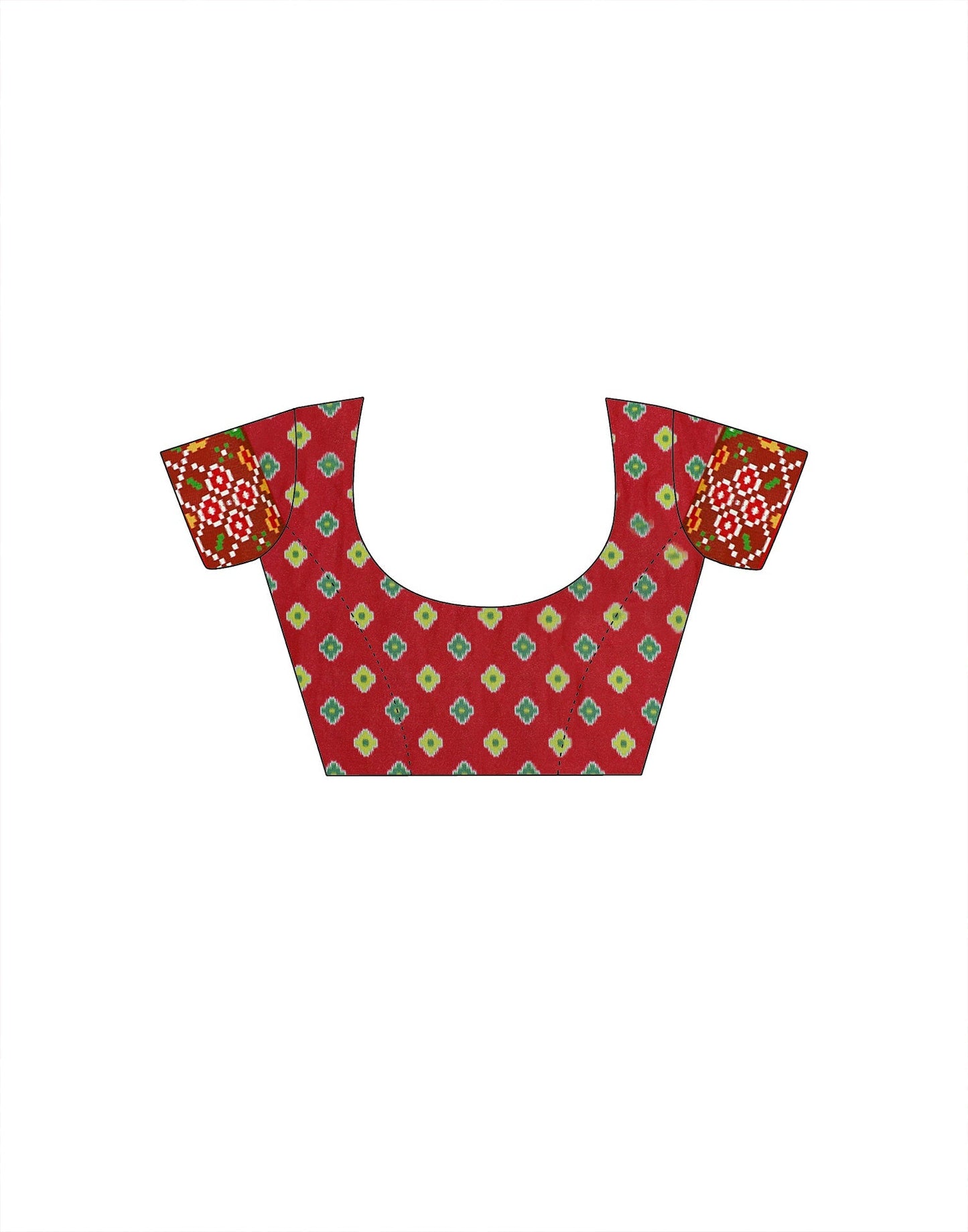 Green Printed Silk Saree