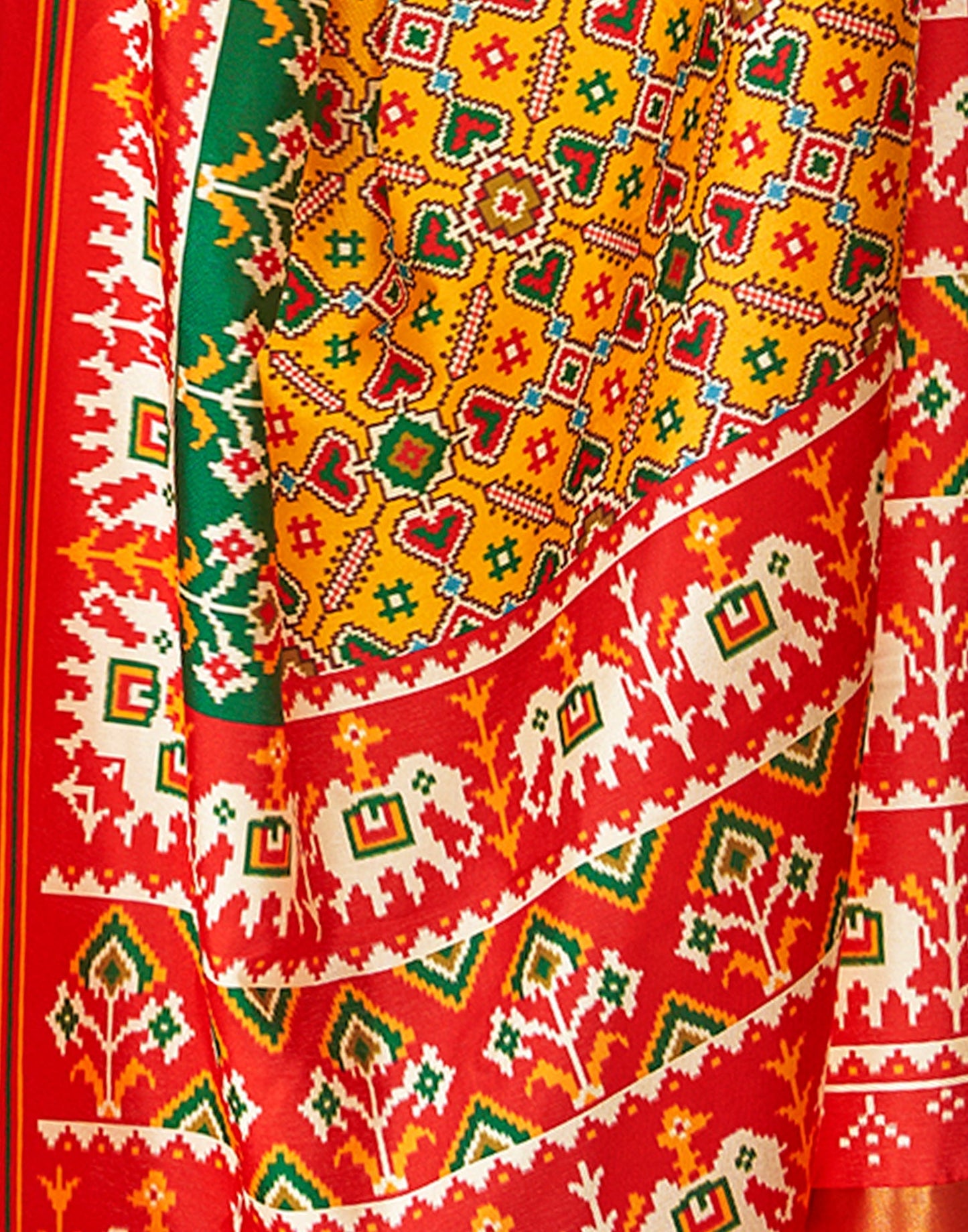 Light Pink Printed Silk Saree