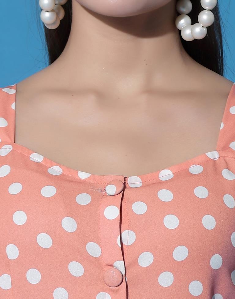 Peach Button Pencil Dress | Sudathi