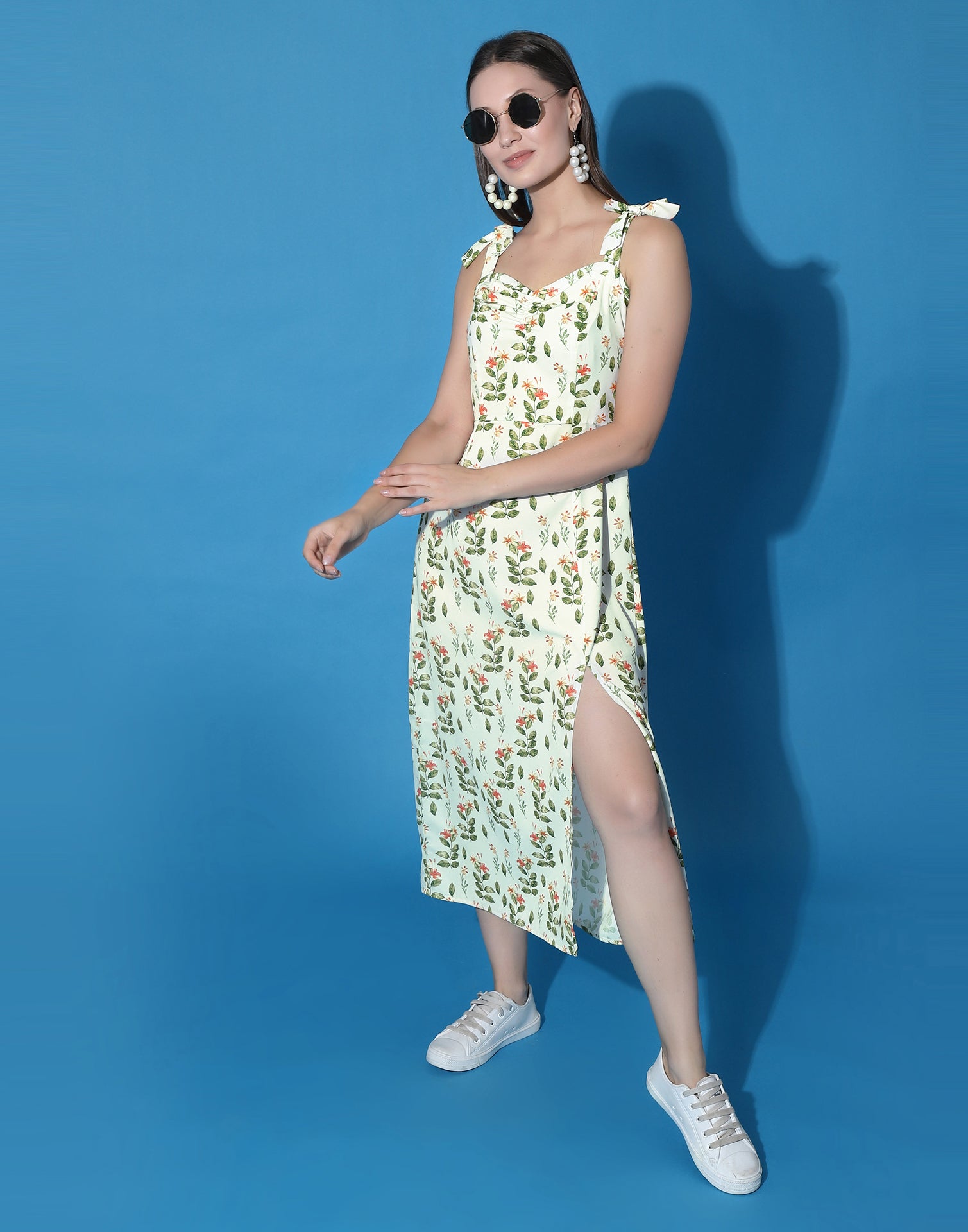 Off White Knot A-Line Dress | Sudathi