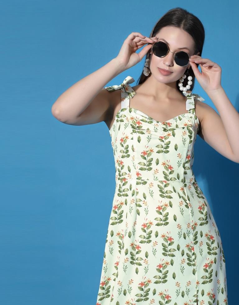 Off White Knot A-Line Dress | Sudathi