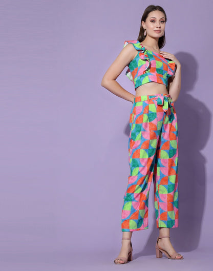 Multicolor Trendy Co-Ords Set | Sudathi