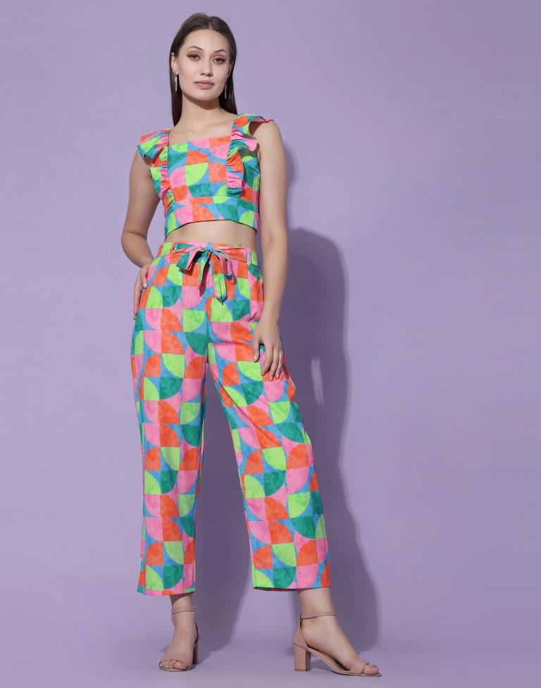 Multicolor Trendy Co-Ords Set | Sudathi