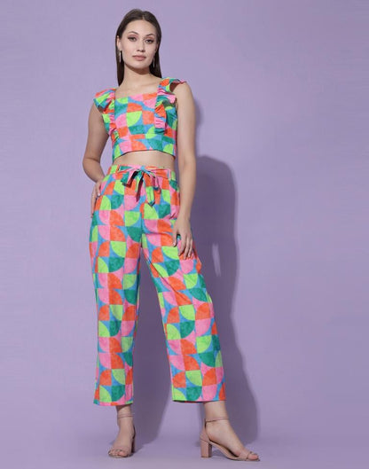 Multicolor Trendy Co-Ords Set | Sudathi