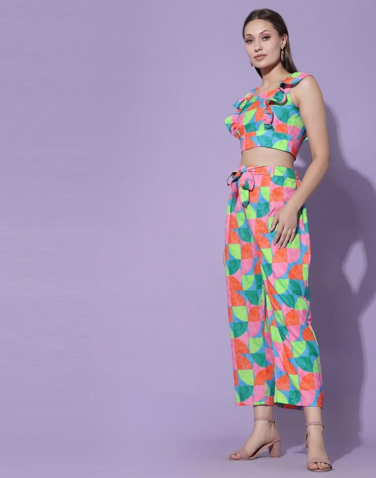 Multicolor Trendy Co-Ords Set | Sudathi