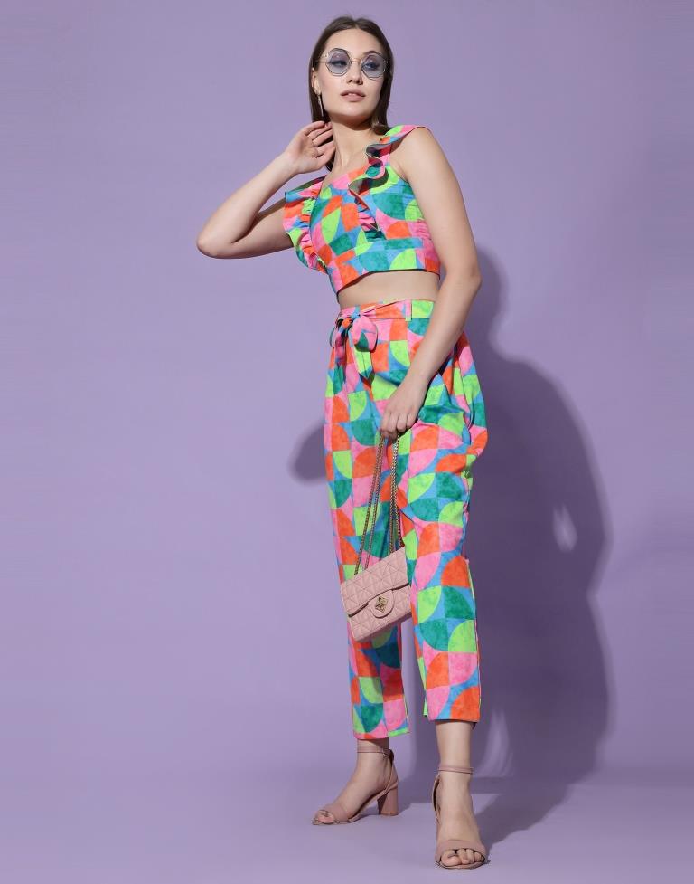 Multicolor Trendy Co-Ords Set | Sudathi