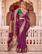Purple Jacquard Silk Saree