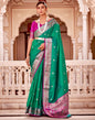 Rama Green Jacquard Silk Saree
