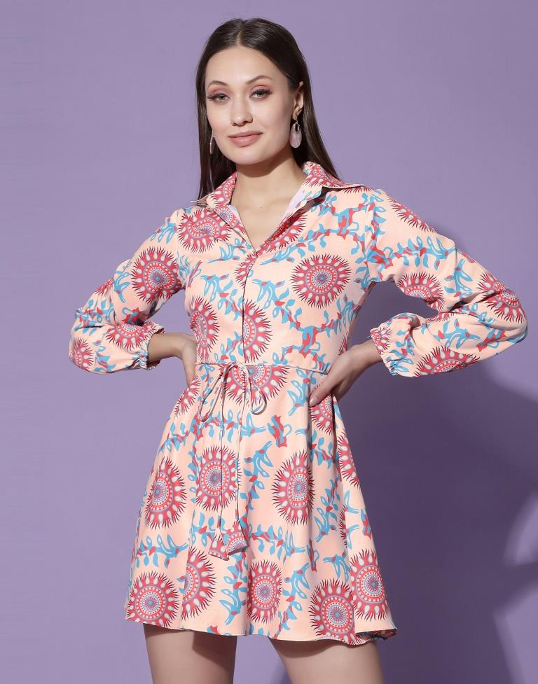 Peach Shirt Dress | Sudathi