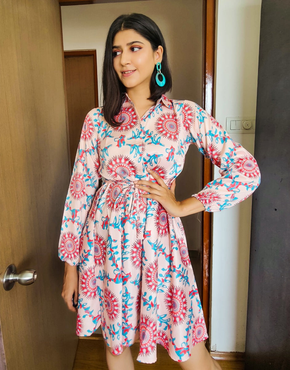 Peach Shirt Dress | Sudathi