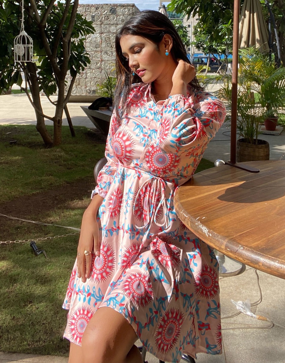 Peach Shirt Dress | Sudathi