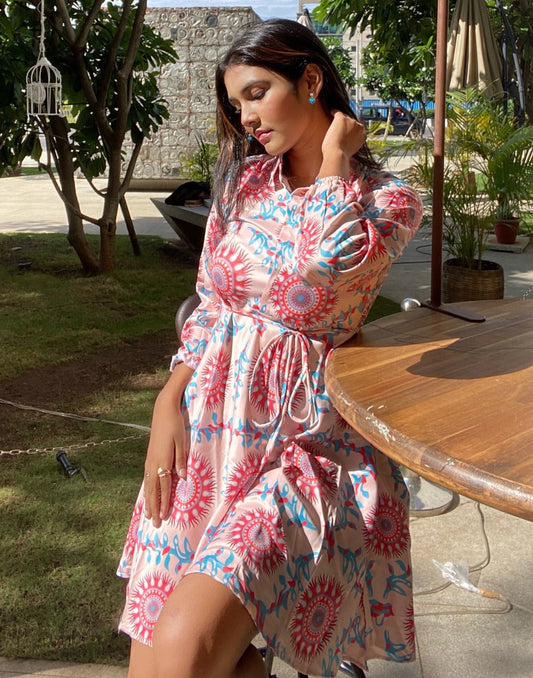 Peach Shirt Dress | Sudathi