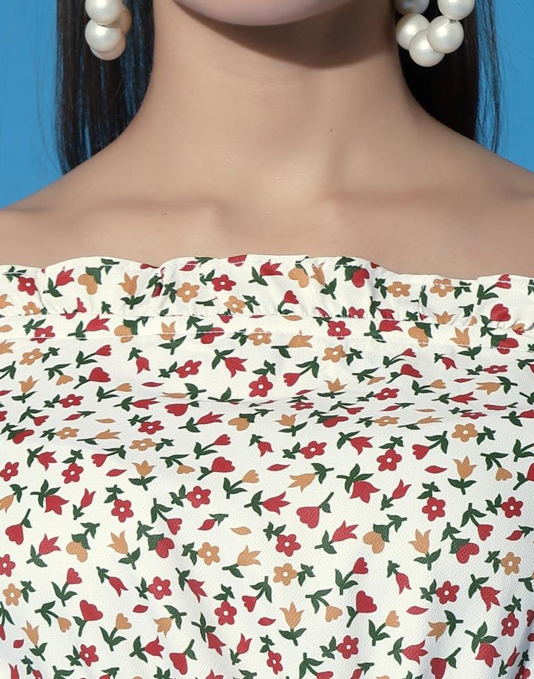Off White Ruffled Slip Dress | Sudathi
