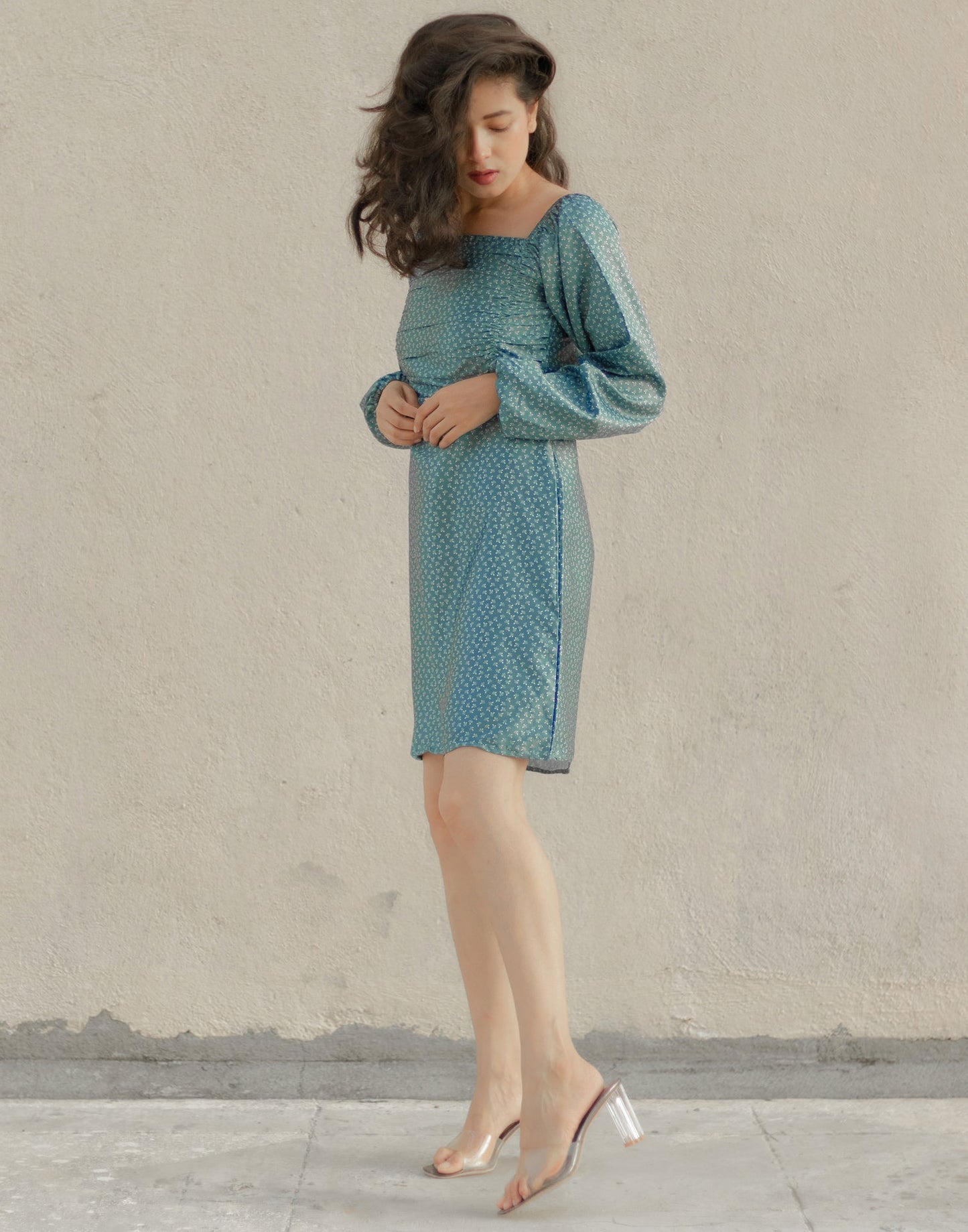 Light Blue Drawstring Dress | Sudathi