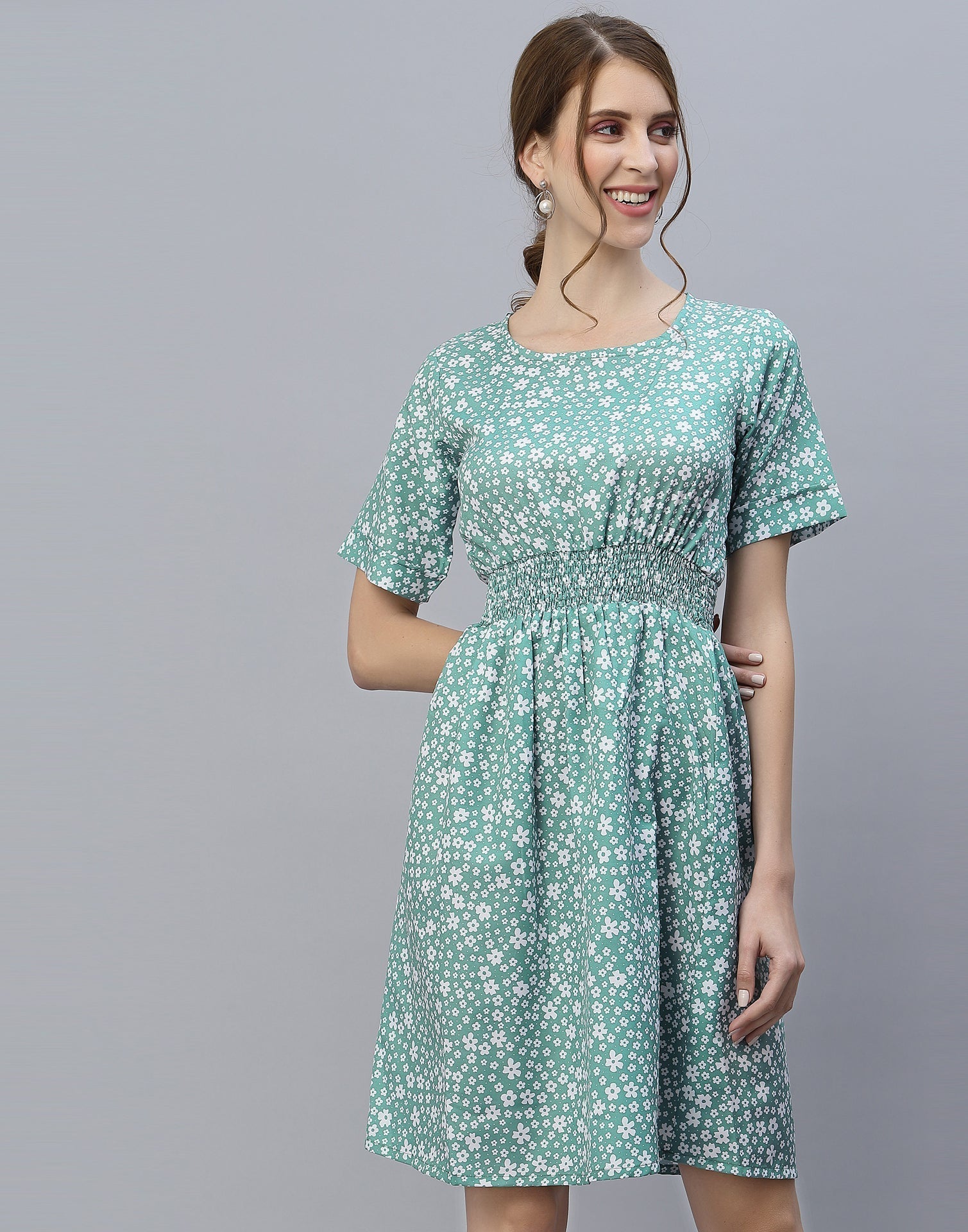 Light Blue Smocked Dress | Sudathi