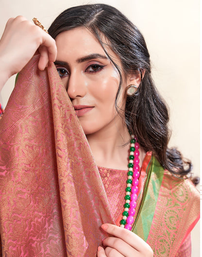 Green Weaving Cotton Banarasi Saree