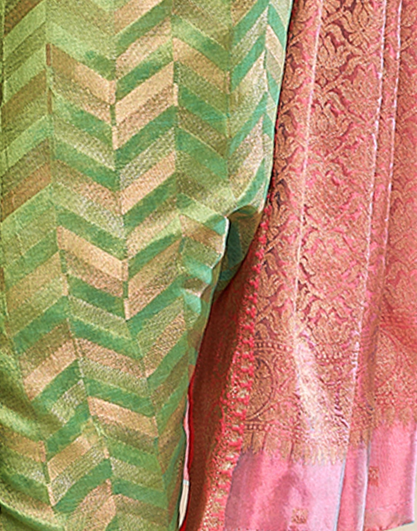 Green Weaving Cotton Banarasi Saree