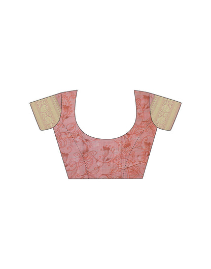 Mint Green Weaving Silk Printed Saree