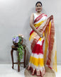 Red Organza Printed Saree