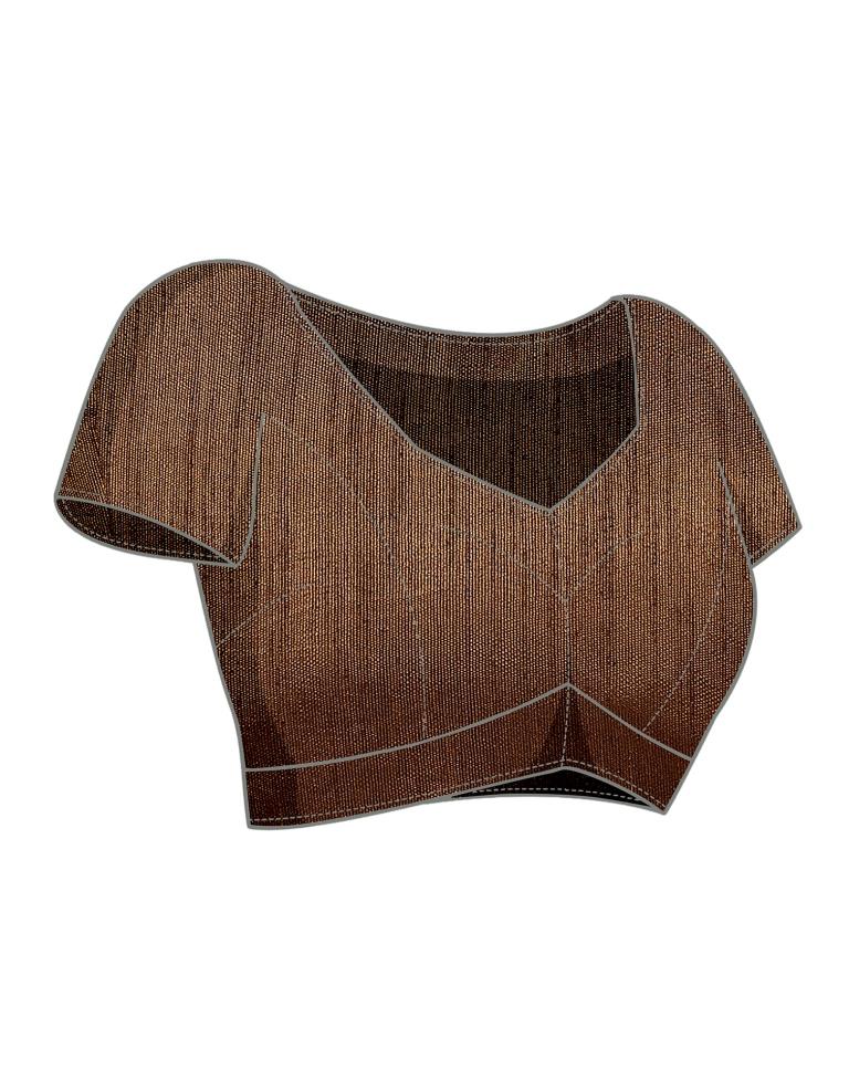 Light Brown Chiffon Animal Printed Saree