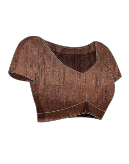 Dark Brown Chiffon Animal Printed Saree