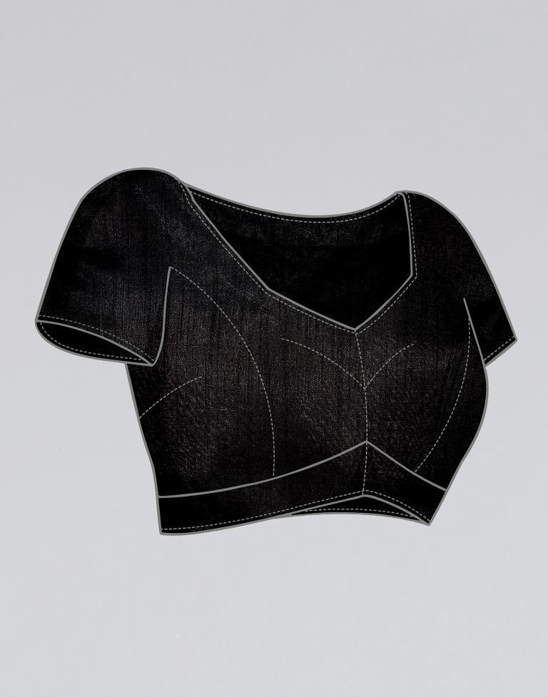 Black Printed Chiffon Saree