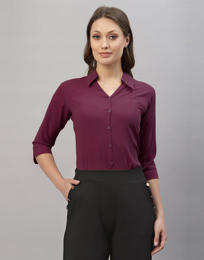 Wine Casual Shirt | Sudathi