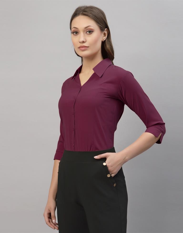 Wine Casual Shirt | Sudathi