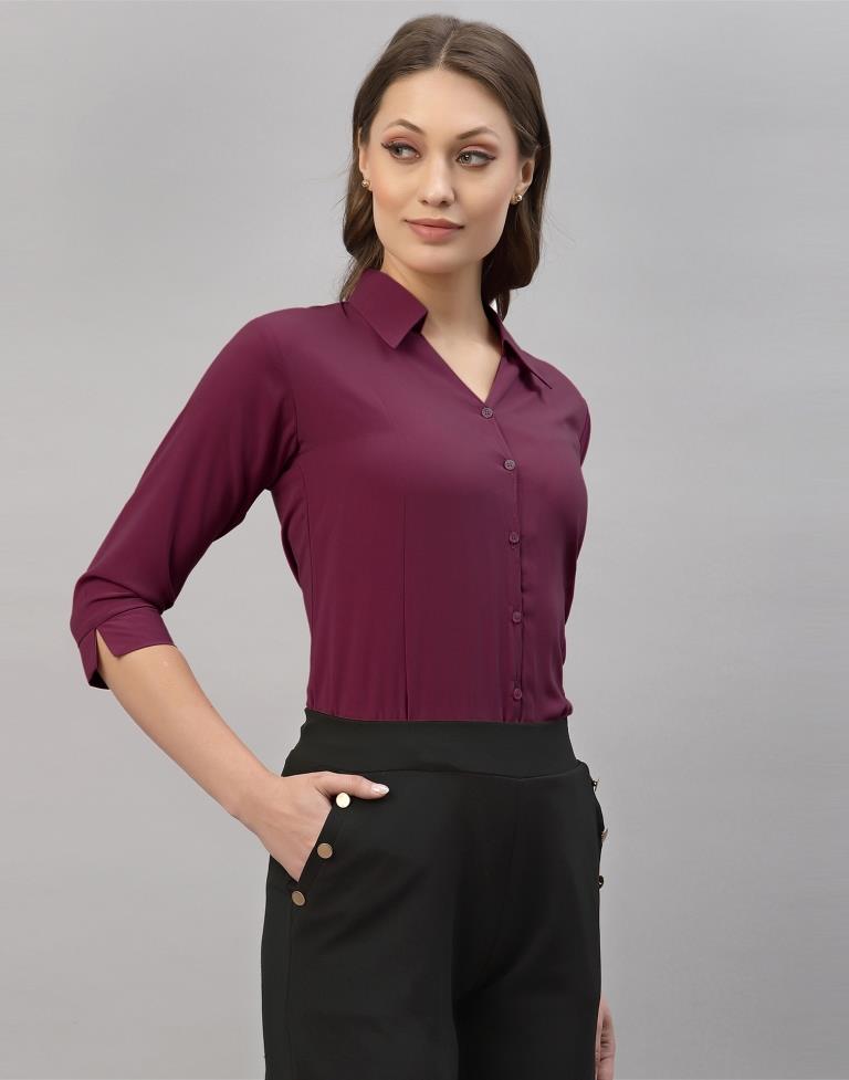 Wine Casual Shirt | Sudathi