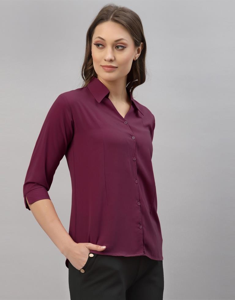 Wine Casual Shirt | Sudathi