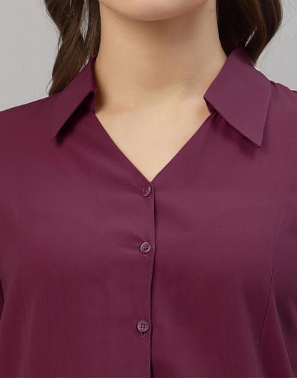 Wine Casual Shirt | Sudathi