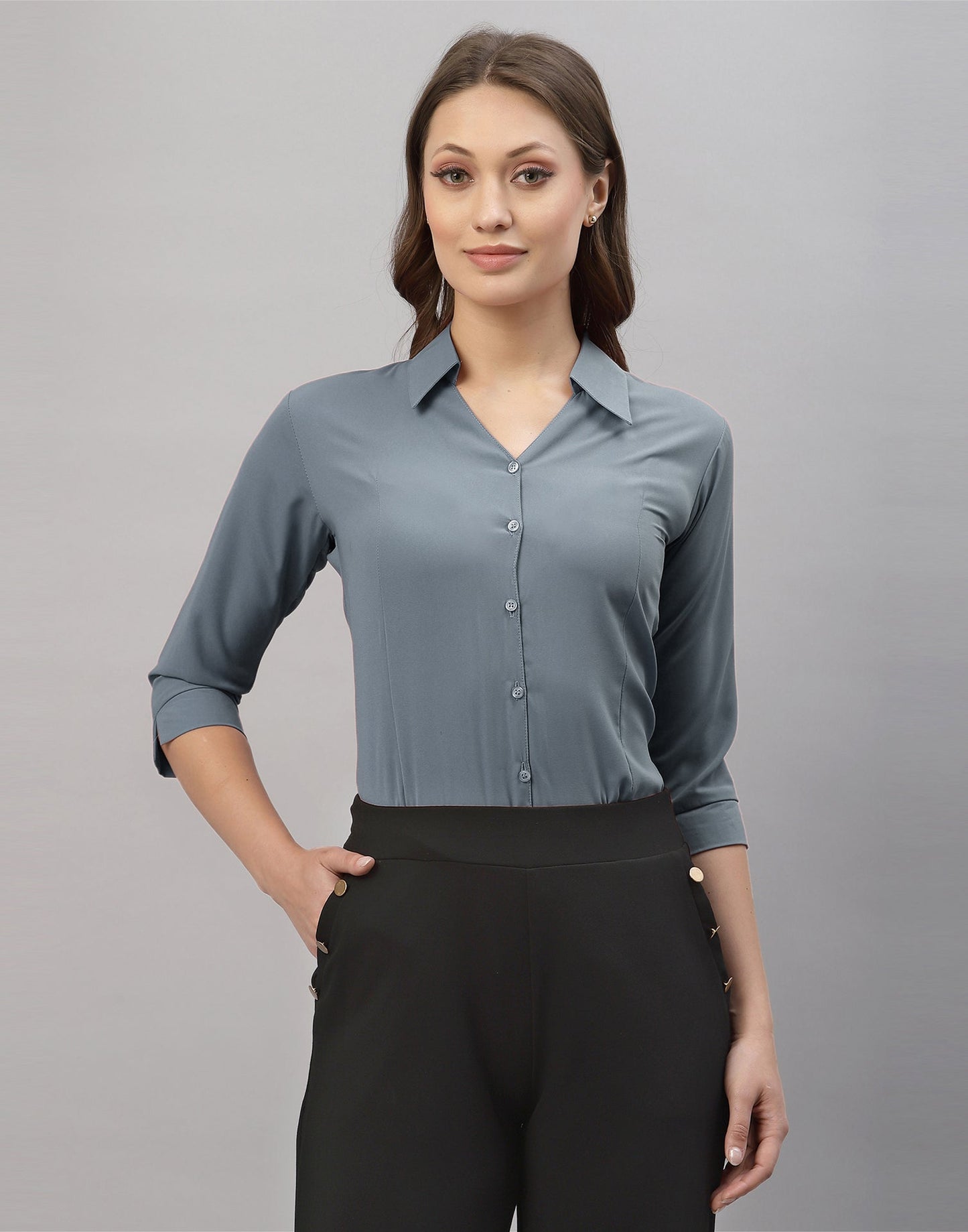 Grey Casual Shirt | Sudathi