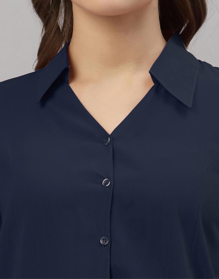 Navy Blue Casual Shirt | Sudathi