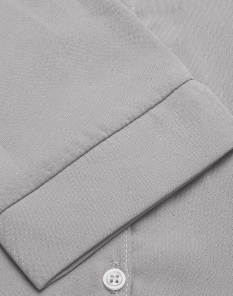 Light Grey Casual Shirt | Leemboodi