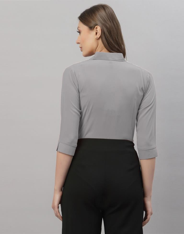 Light Grey Casual Shirt | Leemboodi