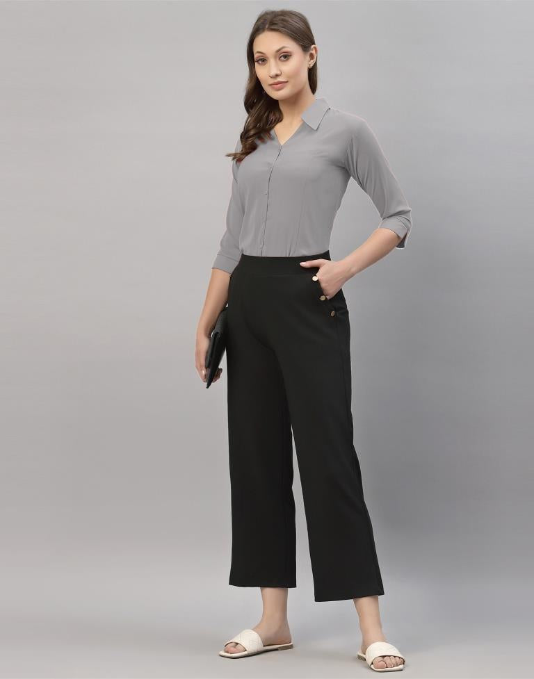 Light Grey Casual Shirt | Leemboodi