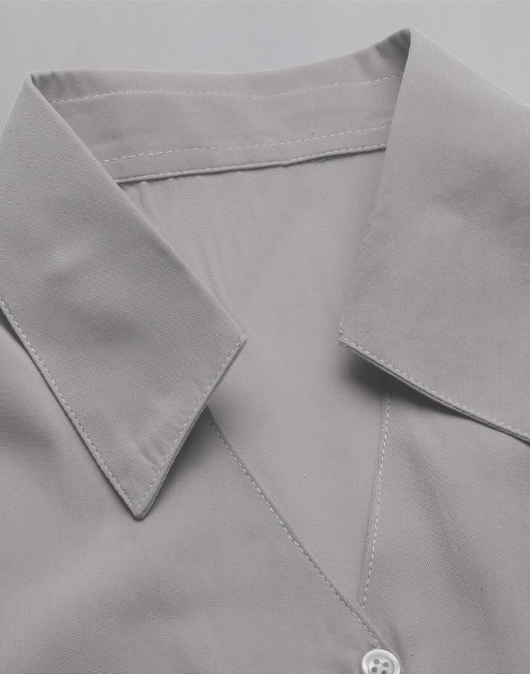 Light Grey Casual Shirt | Leemboodi